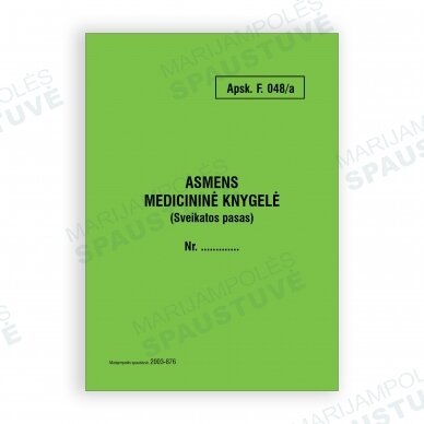Asmens medicininė knygelė
