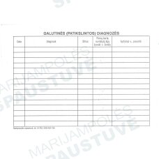 Galutinės (patikslintos) diagnozės Galutinės (patikslintos) diagnozės