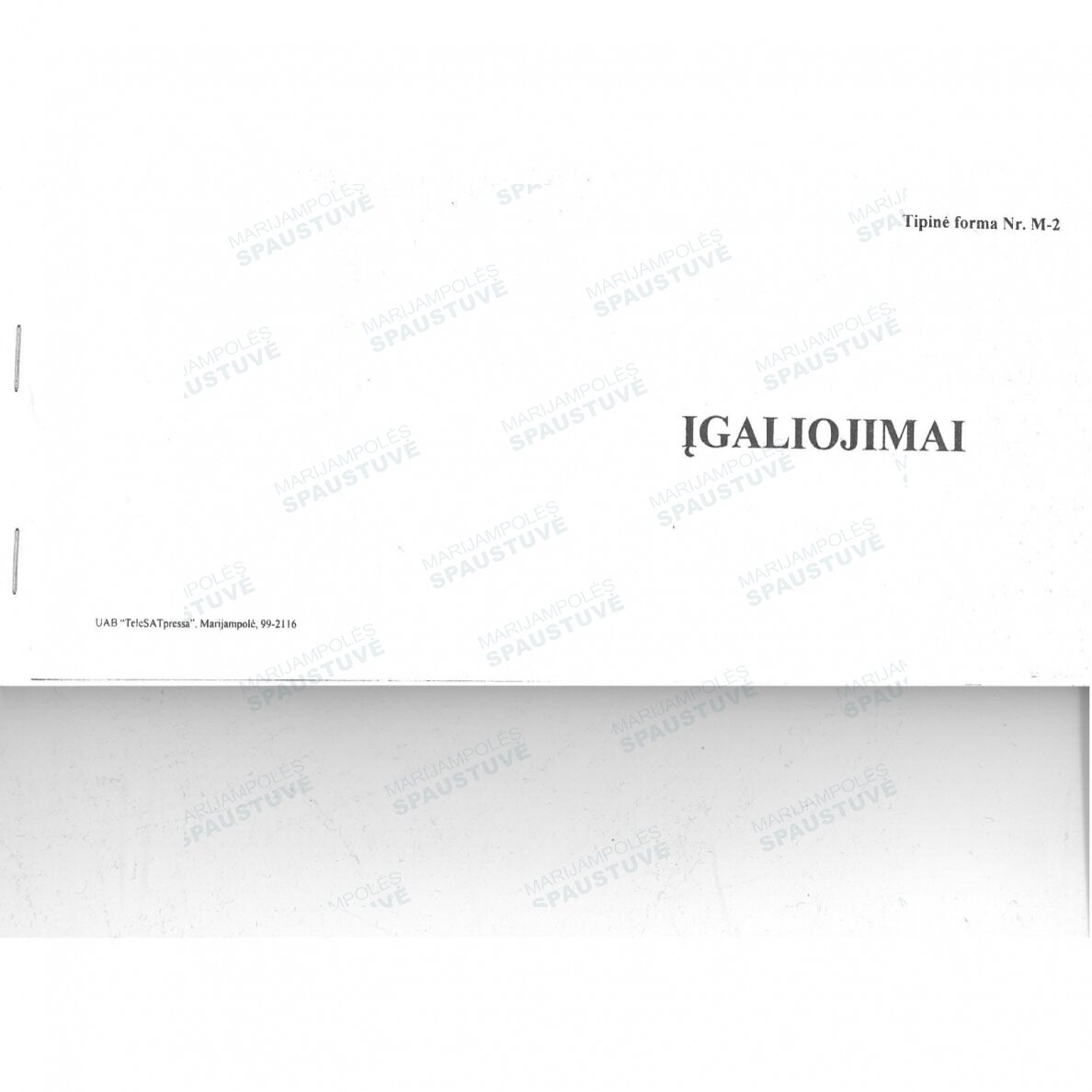 Įgaliojimas su Nr.