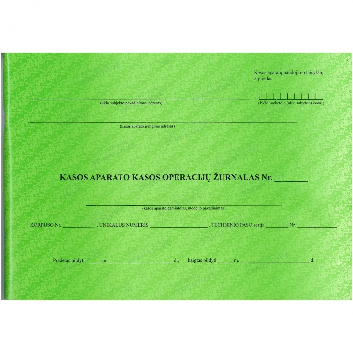 Kasos aparato kasos operacijų žurnalas Kasos aparato kasos operacijų žurnalas