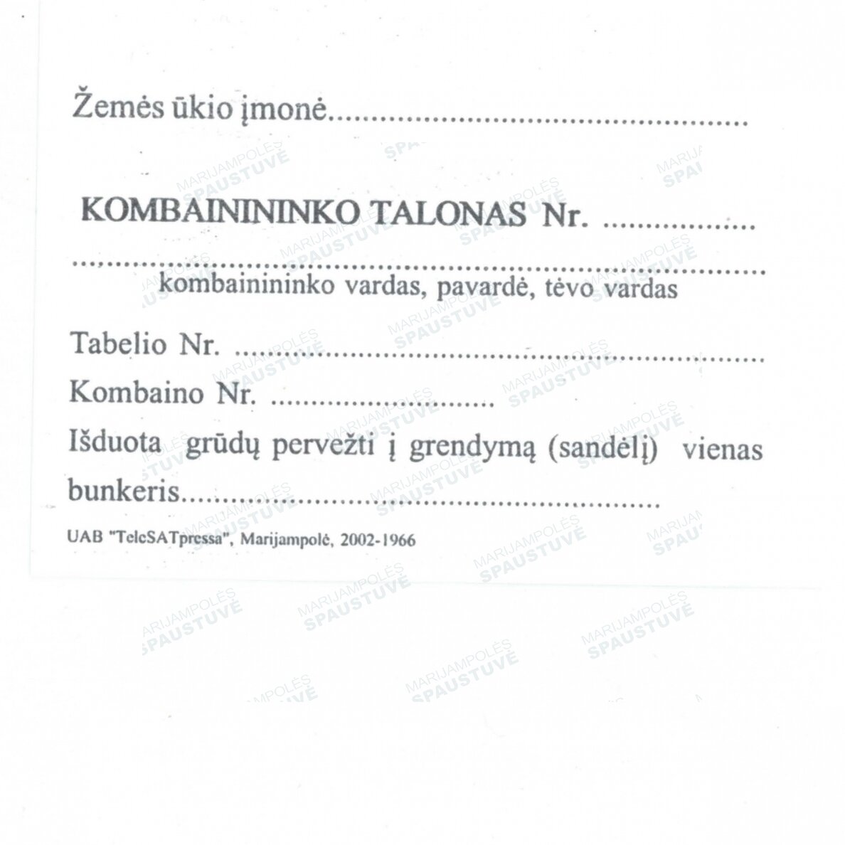 Kombainininko talonas