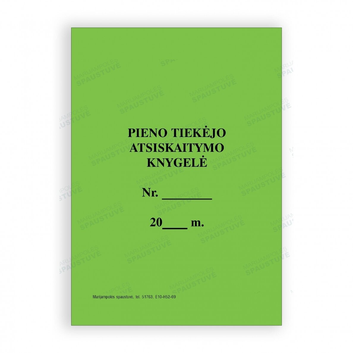 Pieno tiekėjo atsiskaitymo knygelė