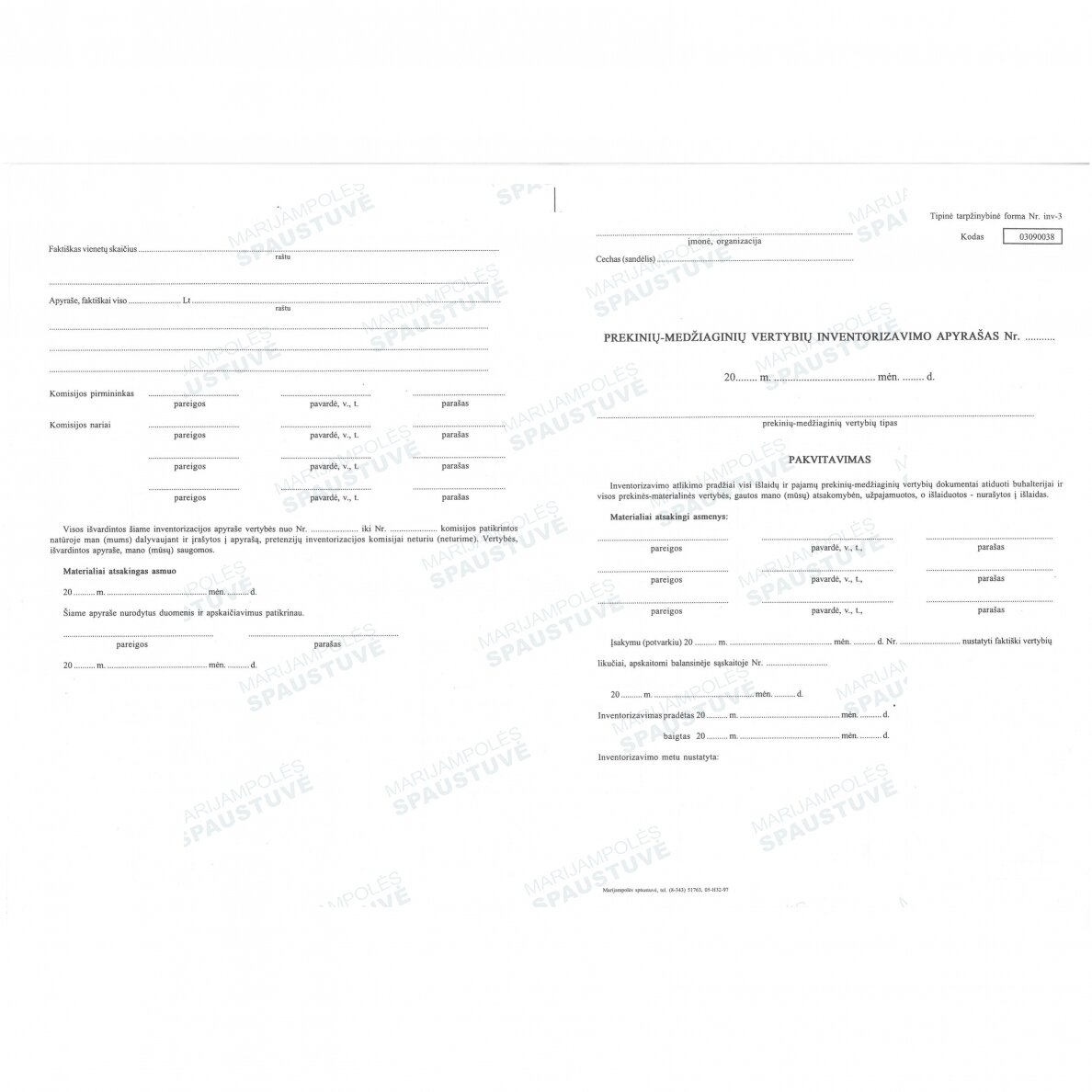 Prekinių-medžiaginių vertybių inventorizavimo apyrašas Prekinių-medžiaginių vertybių inventorizavimo apyrašas