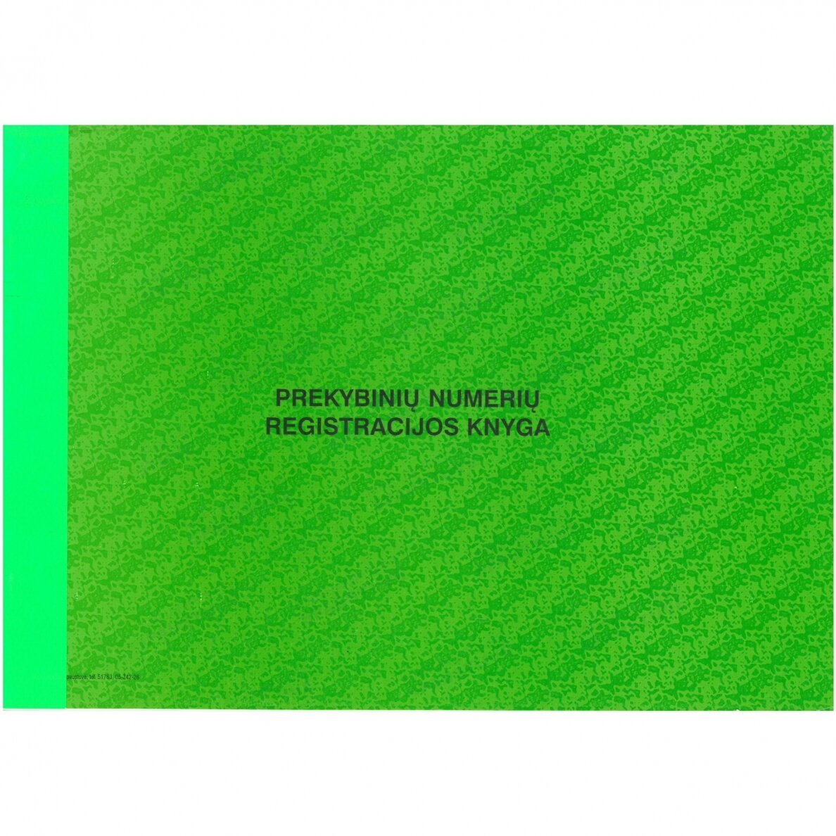 Prekybinių numerių registracijos knyga Prekybinių numerių registracijos knyga