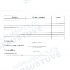 Siuntimas laboratoriniam tyrimui ir tyrimo rezultatai Siuntimas laboratoriniam tyrimui ir tyrimo rezultatai