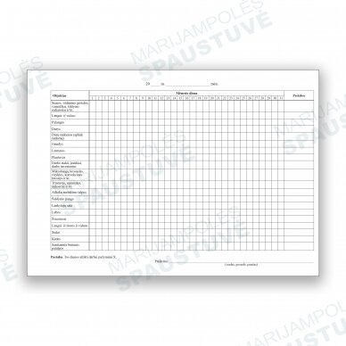 Valymo, plovimo ir dezinfekavimo darbų registravimo žurnalas 1 Valymo, plovimo ir dezinfekavimo darbų registravimo žurnalas 1
